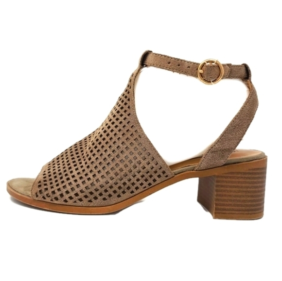 Steve Madden BARLOW 2" Block Heel Open Toe Ankle Booties Size 8.5M Brown - Picture 4 of 8